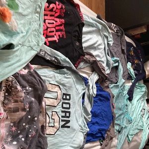 Girls long-sleeve tees size 10-12